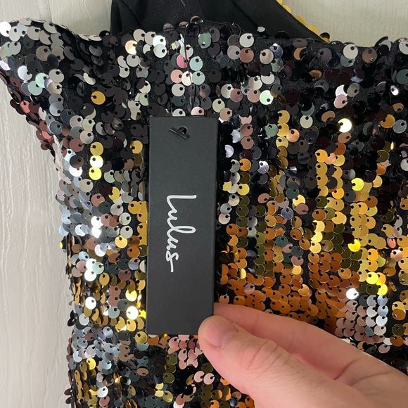 NWT Lulu Sequin Cocktail Dress - Picture 3 of 5